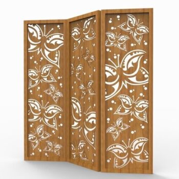 Intra απο ξύλο plywood 3mm-4mm πάχος - Πάνελ οθόνης πεταλούδες Δίασταση 30x30 cm Intraeaxys-p7ym6557 - Image 1