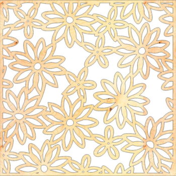 Intra απο ξύλο plywood 3mm-4mm πάχος - Floral σχέδιο Jali Δίασταση 30x30 cm Intraeaxys-ro6ypeq7 - Image 1