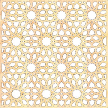 Intra απο ξύλο plywood 3mm-4mm πάχος - Αραβικό σχέδιο Jali Δίασταση 30x30 cm Intraeaxys-078y22mo - Image 1