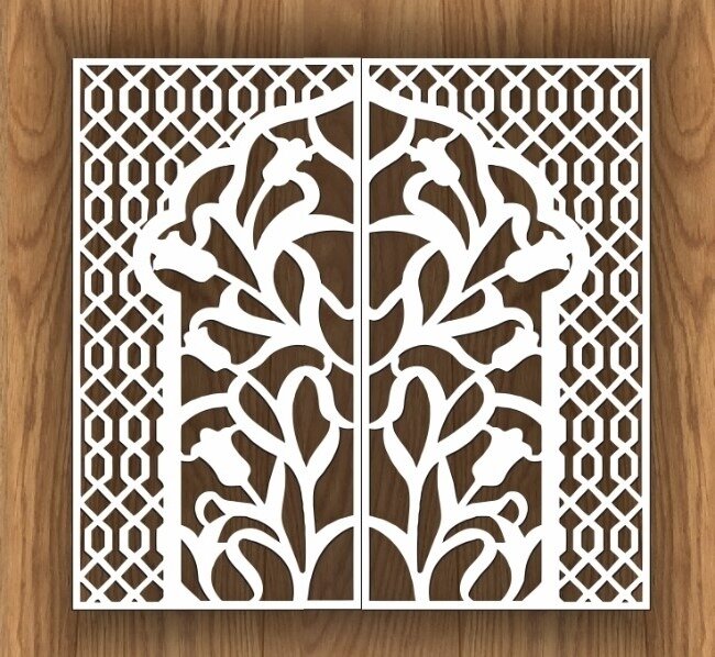 Intra απο ξύλο plywood 3mm-4mm πάχος - Διακοσμητικό σχέδιο οθόνης Δίασταση 30x30 cm Intraeaxys-67wln021