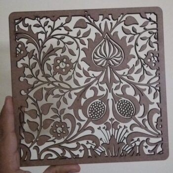 Intra απο ξύλο plywood 3mm-4mm πάχος - Floral μοτίβο σιλουέτας Δίασταση 30x30 cm Intraeaxys-voqdl4q1 - Image 1