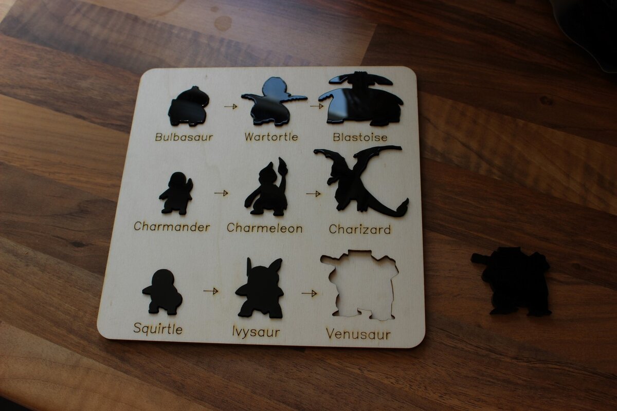 Intra απο ξύλο plywood 3mm-4mm πάχος - Ξύλινος δίσκος Pokemon Παιχνίδι παζλ Δίασταση 30x30 cm Intraeaxys-eo0qwm91