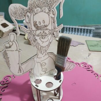 Intra απο ξύλο plywood 3mm-4mm πάχος - Βάση πινέλου βαφής Δίασταση 30x30 cm Intraeaxys-d1lvym6o - Image 1