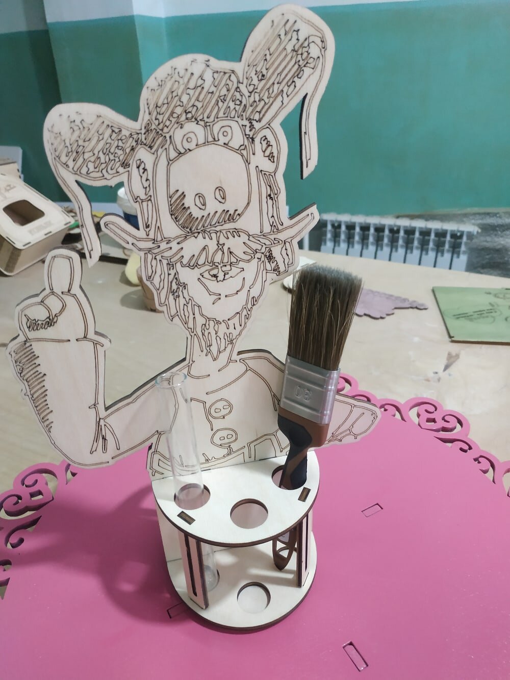 Intra απο ξύλο plywood 3mm-4mm πάχος - Βάση πινέλου βαφής Δίασταση 30x30 cm Intraeaxys-d1lvym6o