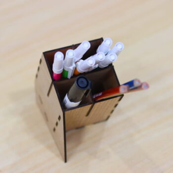 Intra απο ξύλο plywood 3mm-4mm πάχος - Μολυβοθήκη σύγχρονου στυλ Δίασταση 30x30 cm Intraeaxys-67wl6281 - Image 9