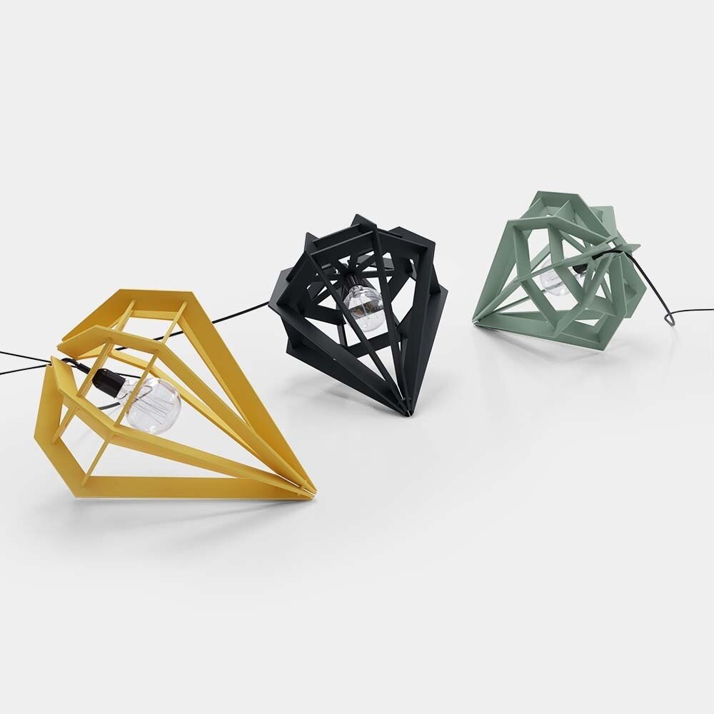 Intra απο ξύλο plywood 3mm-4mm πάχος - Κρυστάλλινο φωτιστικό Δίασταση 30x30 cm Intraeaxys-zo9y2vy7