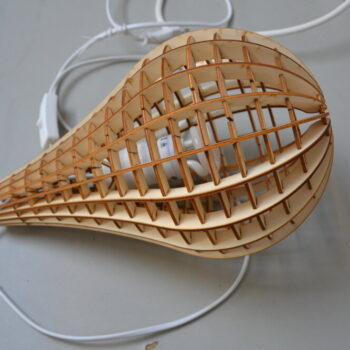 Intra απο ξύλο plywood 3mm-4mm πάχος - Λαμπτήρας δάκρυ Δίασταση 30x30 cm Intraeaxys-yon093y7 - Image 1