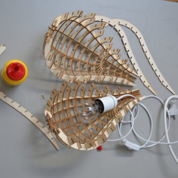 Intra απο ξύλο plywood 3mm-4mm πάχος - Λαμπτήρας δάκρυ Δίασταση 30x30 cm Intraeaxys-yon093y7 - Image 4