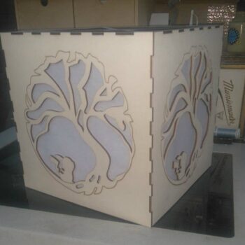 Intra απο ξύλο plywood 3mm-4mm πάχος - Φωτιστικό οροφής Moon Rabbit Δίασταση 30x30 cm Intraeaxys-6o3yeqj7 - Image 3