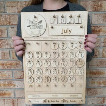 Intra απο ξύλο plywood 3mm-4mm πάχος - Ξύλινο Ημερολόγιο Δίασταση 30x30 cm Intraeaxys-eoxlymgo - Image 1