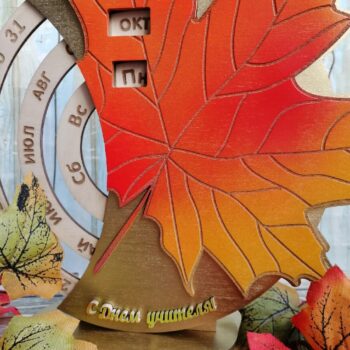 Intra απο ξύλο plywood 3mm-4mm πάχος - Φθινοπωρινό Floral Perpetual Ημερολόγιο Δίασταση 30x30 cm Intraeaxys-voq2y3do - Image 4