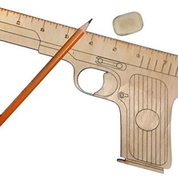 Intra απο ξύλο plywood 3mm-4mm πάχος - Ξύλινος χάρακας μέτρησης σε σχήμα πιστολιού Δίασταση 30x30 cm Intraeaxys-eo0q0401 - Image 1