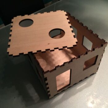 Intra απο ξύλο plywood 3mm-4mm πάχος - Ποντικοσπιτάκι Δίασταση 30x30 cm Intraeaxys-eo2yqp61 - Image 3