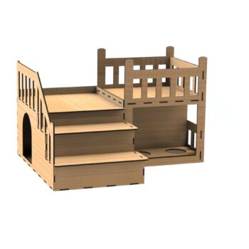 Intra απο ξύλο plywood 3mm-4mm πάχος - Ξύλινο Σπίτι για Κατοικίδια 6mm Δίασταση 40x50 cm Intraeaxys-yon08zg7 - Image 1