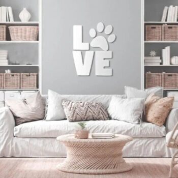 Intra απο ξύλο plywood 3mm-4mm πάχος - Ζώδιο κατοικίδιων ζώων αγάπης Δίασταση 30x30 cm Intraeaxys-e1g5kjvo - Image 2