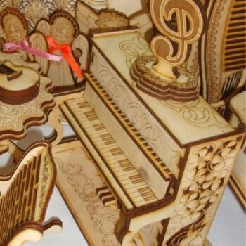 Intra απο ξύλο plywood 3mm-4mm πάχος - Ξύλινο παιχνίδι πιάνο Δίασταση 30x30 cm Intraeaxys-6o3yz4p7 - Image 1