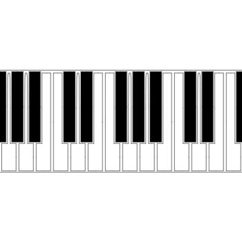 Intra απο ξύλο plywood 3mm-4mm πάχος - Σιλουέτα πληκτρολογίου πιάνου Δίασταση 30x30 cm Intraeaxys-e1gwydol - Image 1