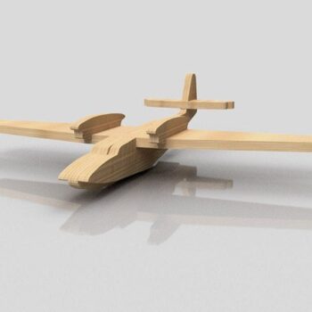 Intra απο ξύλο plywood 3mm-4mm πάχος - Ξύλινο μοντέλο αεροσκάφους Dornier Do 26 Flying Boat Δίασταση 30x30 cm Intraeaxys-51rred01 - Image 3