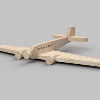 Intra απο ξύλο plywood 3mm-4mm πάχος - Μοντέλο αεροσκάφους Junkers Ju 52 Δίασταση 30x30 cm Intraeaxys-eo20wx47 - Image 3