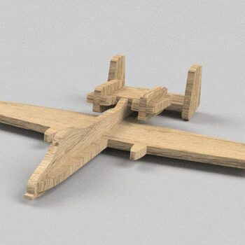 Intra απο ξύλο plywood 3mm-4mm πάχος - Ξύλινο μοντέλο αεροσκάφους A-10 Thunderbolt Δίασταση 30x30 cm Intraeaxys-lopqk837 - Image 3