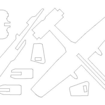 Intra απο ξύλο plywood 3mm-4mm πάχος - Ξύλινο μοντέλο αεροσκάφους A-10 Thunderbolt Δίασταση 30x30 cm Intraeaxys-lopqk837 - Image 4
