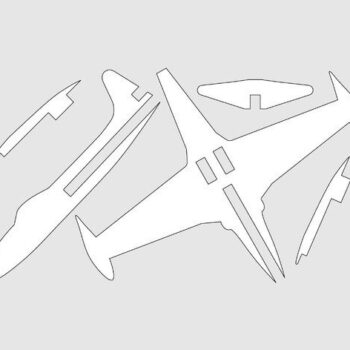 Intra απο ξύλο plywood 3mm-4mm πάχος - Αεροσκάφος Lockheed P-80 Jet Fighter Ξύλινο Μοντέλο 6mm Δίασταση 30x30 cm Intraeaxys-joedp8d1 - Image 4