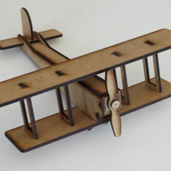 Intra απο ξύλο plywood 3mm-4mm πάχος - Αεροπλάνο διπλής πτέρυγας 3 χλστ Δίασταση 30x30 cm Intraeaxys-r1z2prm1 - Image 1