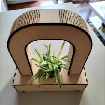 Intra απο ξύλο plywood 3mm-4mm πάχος - Ξύλινο φυτό επίκεντρο Δίασταση 30x30 cm Intraeaxys-yon08y27 - Image 3