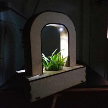 Intra απο ξύλο plywood 3mm-4mm πάχος - Ξύλινο φυτό επίκεντρο Δίασταση 30x30 cm Intraeaxys-yon08y27 - Image 5