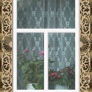 Intra απο ξύλο plywood 3mm-4mm πάχος - Ξύλινο Παράθυρο με Πλατφόρμα Δίασταση 30x30 cm Intraeaxys-eo20nj37 - Image 1