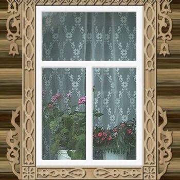 Intra απο ξύλο plywood 3mm-4mm πάχος - Εκλεκτής ποιότητας ρωσική πλάκα με μοτίβο ξύλινων παραθύρων Δίασταση 30x30 cm Intraeaxys-51rr34m1 - Image 1