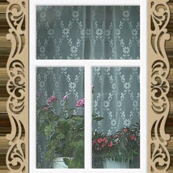 Intra απο ξύλο plywood 3mm-4mm πάχος - Village Window Platband Δίασταση 30x30 cm Intraeaxys-eo0qrjw1 - Image 1