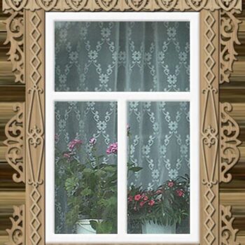 Intra απο ξύλο plywood 3mm-4mm πάχος - Ξύλινο Παράθυρο Διακόσμηση Πλατφόρμας Δίασταση 30x30 cm Intraeaxys-yon09xk7 - Image 1