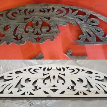 Intra απο ξύλο plywood 3mm-4mm πάχος - Σχεδίαση Ξύλινης Πλάτας 10mm Δίασταση 30x30 cm Intraeaxys-075yrg3o - Image 1