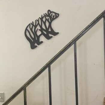 Intra απο ξύλο plywood 3mm-4mm πάχος - Bear Wall Art Δίασταση 30x30 cm Intraeaxys-zo9ylpx7 - Image 1