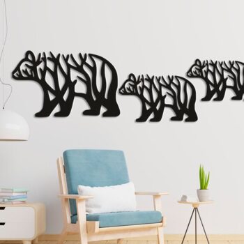 Intra απο ξύλο plywood 3mm-4mm πάχος - Διακόσμηση τοίχου αρκούδας Δίασταση 30x30 cm Intraeaxys-qommgk4o - Image 1