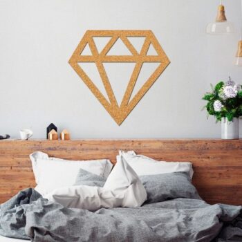 Intra απο ξύλο plywood 3mm-4mm πάχος - Διαμαντένια διακόσμηση τοίχου Δίασταση 30x30 cm Intraeaxys-yon6egk7 - Image 1