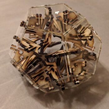 Intra απο ξύλο plywood 3mm-4mm πάχος - Snap Fit Dodecahedron 3mm Ξύλο Ακρυλικό Δίασταση 20x20 cm Intraeaxys-e1g53dmo - Image 1
