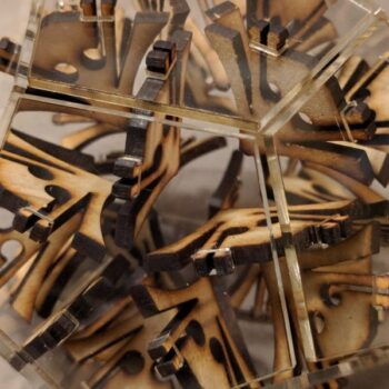 Intra απο ξύλο plywood 3mm-4mm πάχος - Snap Fit Dodecahedron 3mm Ξύλο Ακρυλικό Δίασταση 20x20 cm Intraeaxys-e1g53dmo - Image 4