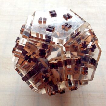 Intra απο ξύλο plywood 3mm-4mm πάχος - Snap Together Μικρό Δωδεκάεδρο Δίασταση 30x30 cm Intraeaxys-p7yr9v6o - Image 1