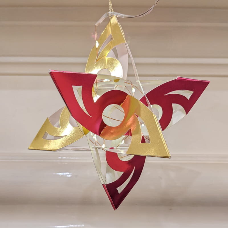 Intra απο ξύλο plywood 3mm-4mm πάχος - Ακρυλικό Stella Octangula Δίασταση 20x20 cm Intraeaxys-91jdr341