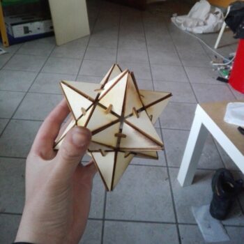 Intra απο ξύλο plywood 3mm-4mm πάχος - Ξύλο Μικρό Αστεροειδή Δωδεκάεδρο Δίασταση 30x30 cm Intraeaxys-m1d63dd7 - Image 3