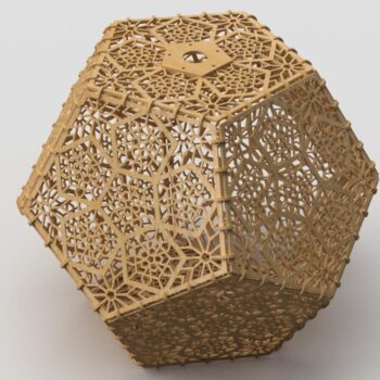 Intra απο ξύλο plywood 3mm-4mm πάχος - Λυχνία Σκιών Δωδεκάεδρου Δίασταση 30x30 cm Intraeaxys-e1gk0kdo - Image 4