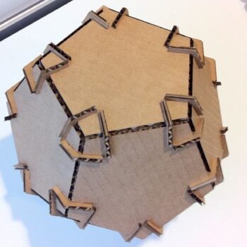 Intra απο ξύλο plywood 3mm-4mm πάχος - Δωδεκάεδρο τρισδιάστατο παζλ Δίασταση 30x30 cm Intraeaxys-p7ympmp7 - Image 1