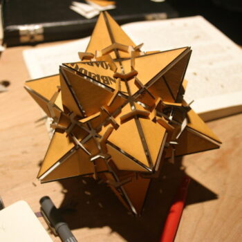 Intra απο ξύλο plywood 3mm-4mm πάχος - Αστεροειδής Δωδεκάεδρος Ξύλινος Δίασταση 30x30 cm Intraeaxys-lopqee37 - Image 3