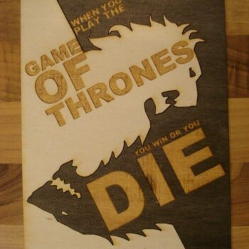 Intra απο ξύλο plywood 3mm-4mm πάχος - Αφίσα του Game Of Thrones Δίασταση 30x30 cm Intraeaxys-eo206m37 - Image 1