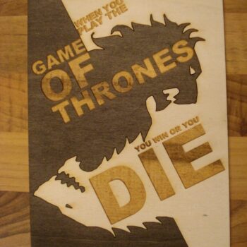 Intra απο ξύλο plywood 3mm-4mm πάχος - Αφίσα του Game Of Thrones Δίασταση 30x30 cm Intraeaxys-eo206m37 - Image 3