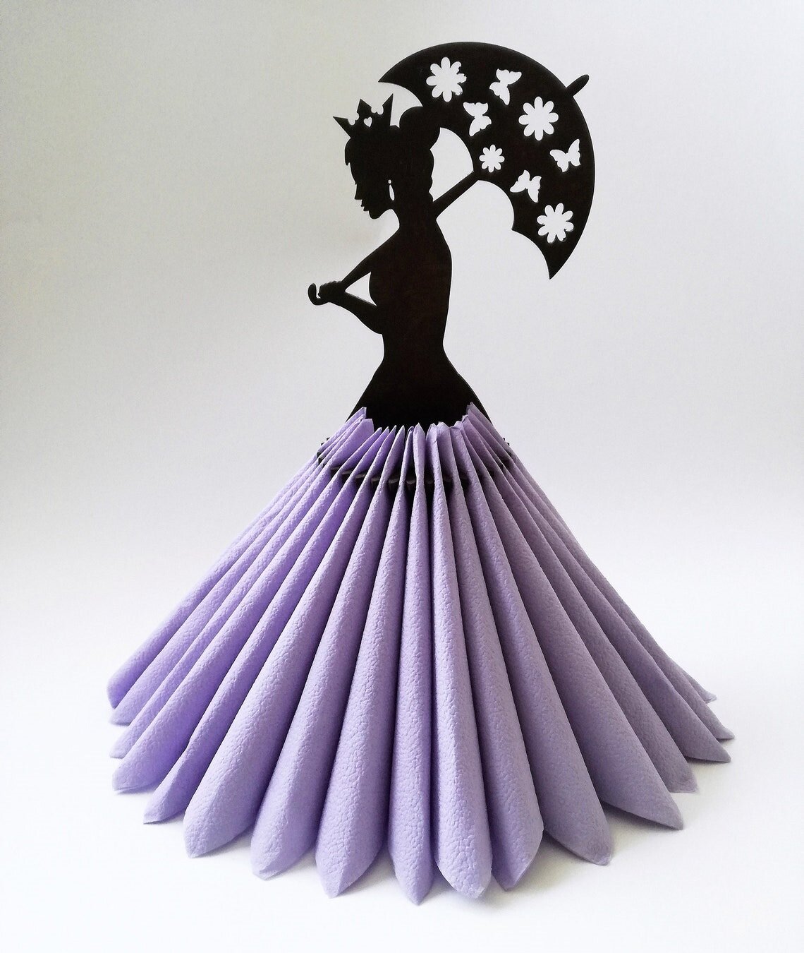 Intra απο ξύλο plywood 3mm-4mm πάχος - Ομπρέλα Lady Ξύλινη χάρτινη χαρτοπετσέτα Δίασταση 30x30 cm Intraeaxys-r7vmw3l7