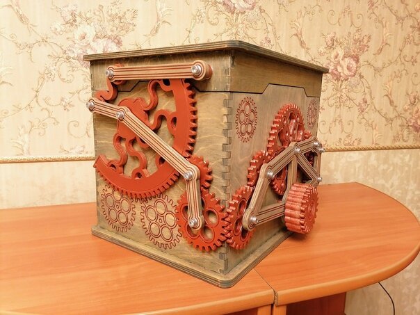 Intra απο ξύλο plywood 3mm-4mm πάχος - Safe Box Treasure 3D Ξύλινο παζλ Δίασταση 30x30 cm Intraeaxys-lopqepk7