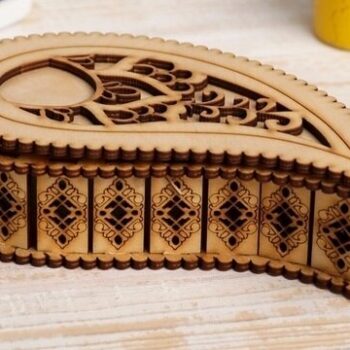 Intra απο ξύλο plywood 3mm-4mm πάχος - Κουτί σε σχήμα δάκρυ Δίασταση 30x30 cm Intraeaxys-51rrj3v1 - Image 1